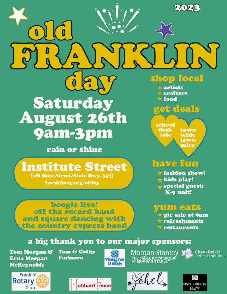 Flyer for Old Franklin Day 2023